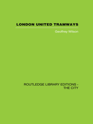 cover image of London United Tramways
